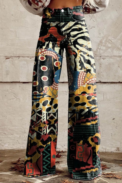 Alberta - Printed Wide-Leg Pants