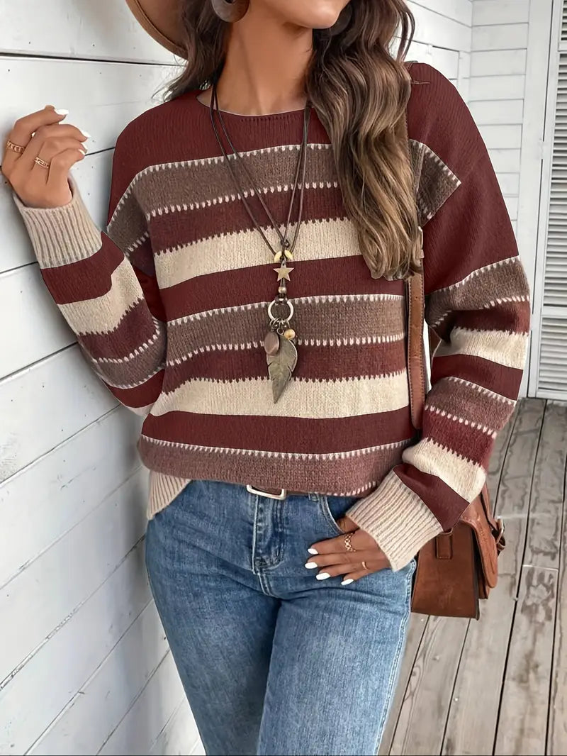 Evdokia - Casual Long Sleeve Sweater