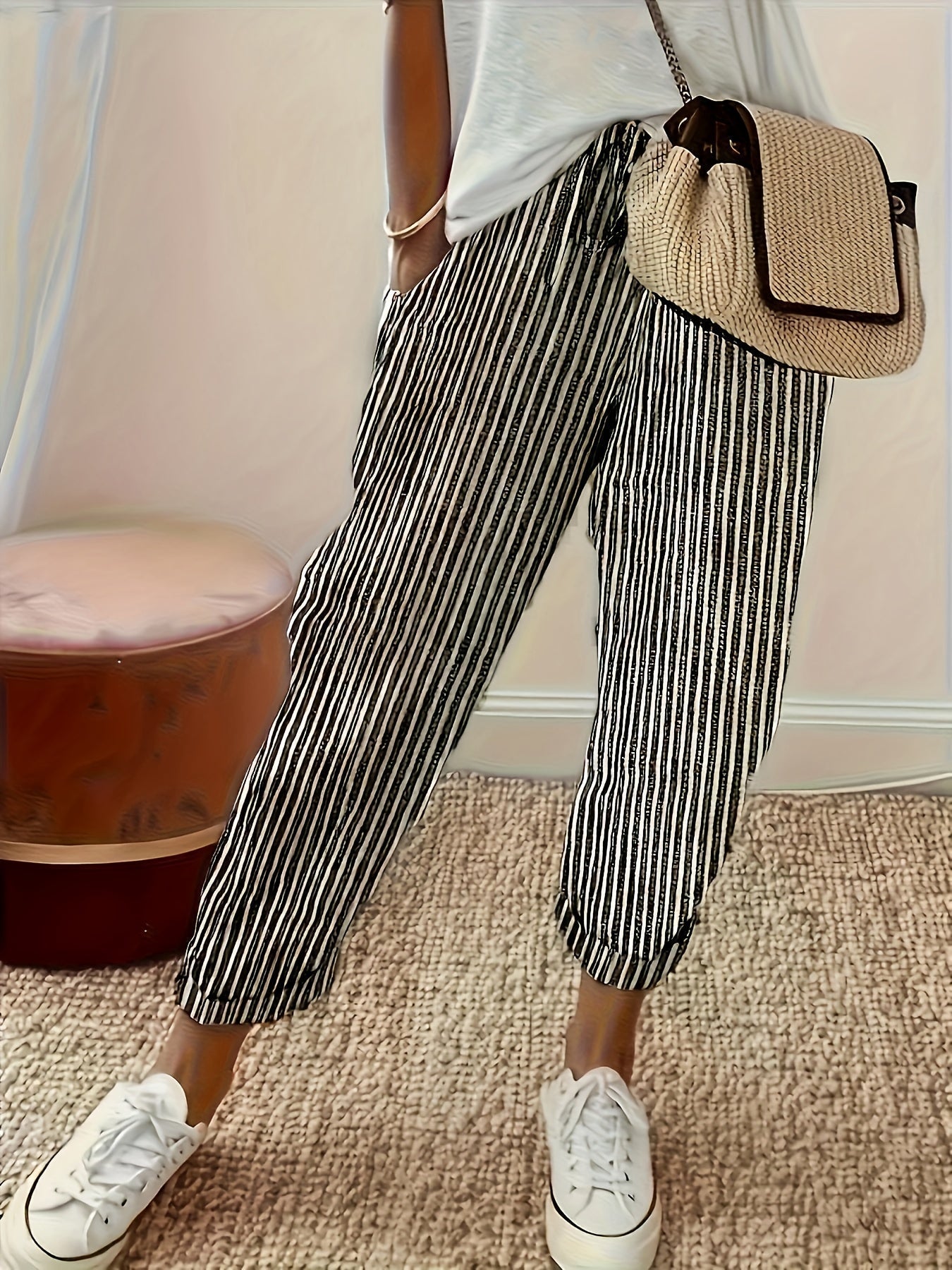 Beatrice™ – Striped Wide-Leg Pants