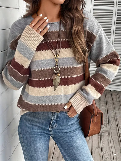 Evdokia - Casual Long Sleeve Sweater