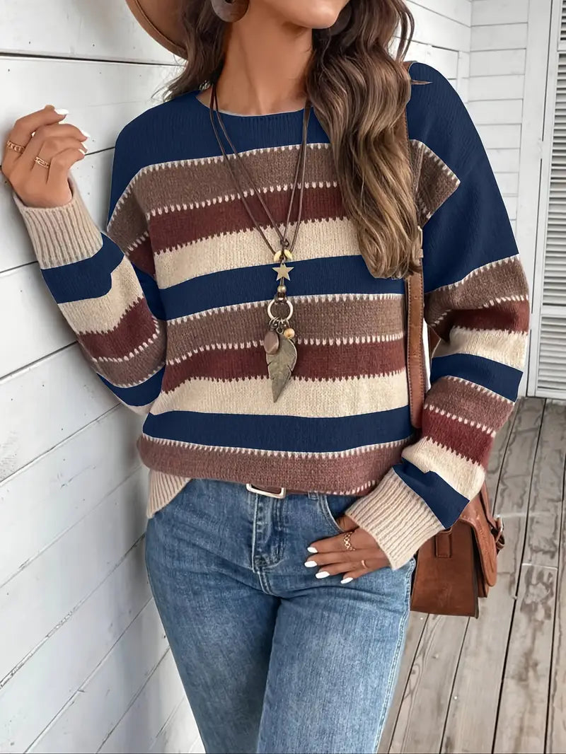 Evdokia - Casual Long Sleeve Sweater